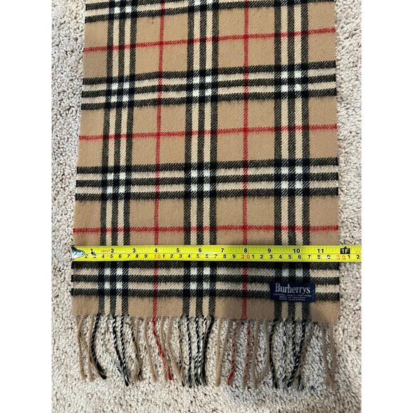 Burberry Genuine Vintage Nova Check Plaid Fringed Scarf Scarves Pure Lambswool - Picture 6 of 7
